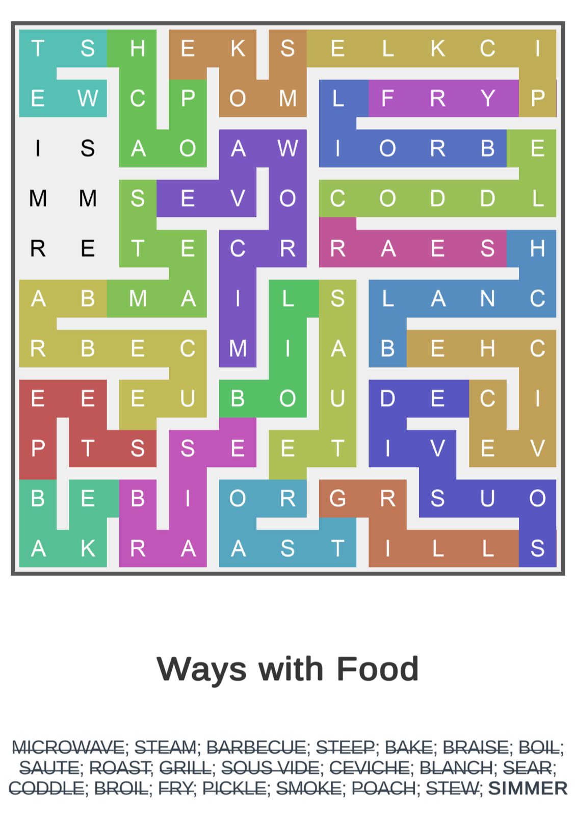 Puzzle Page Word Snake October 26 2024