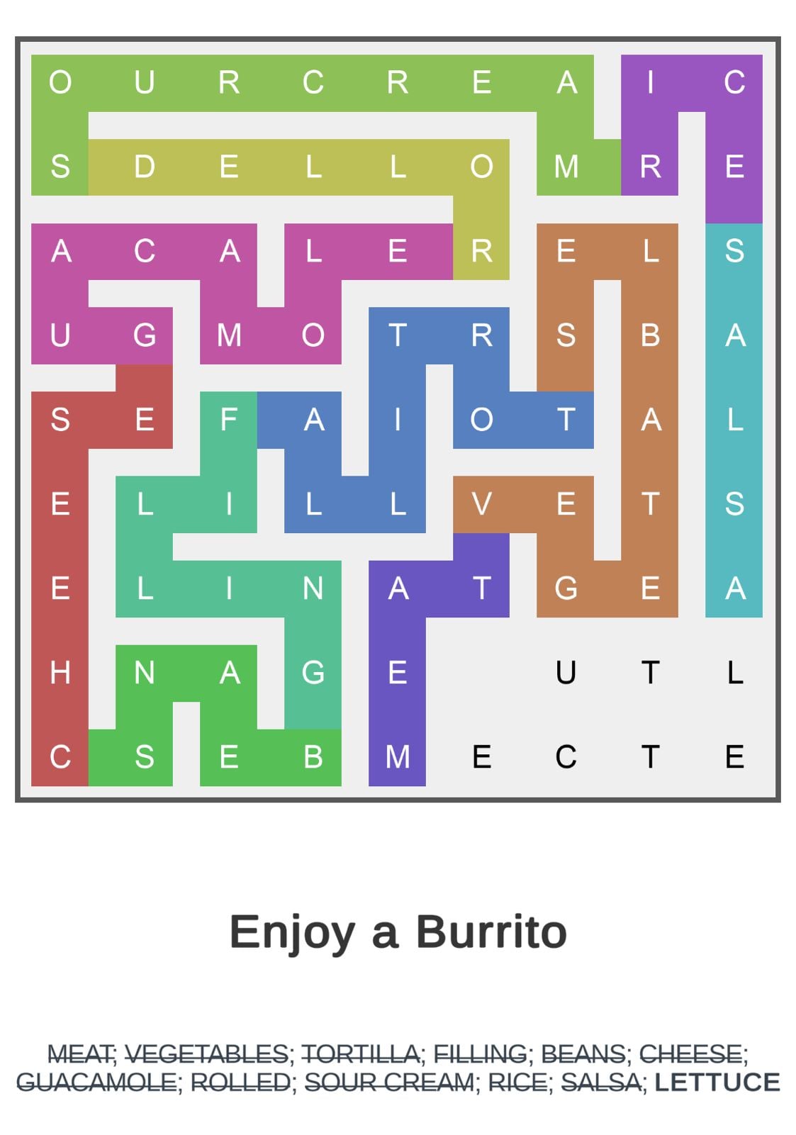 Puzzle Page Word Snake October 9 2024