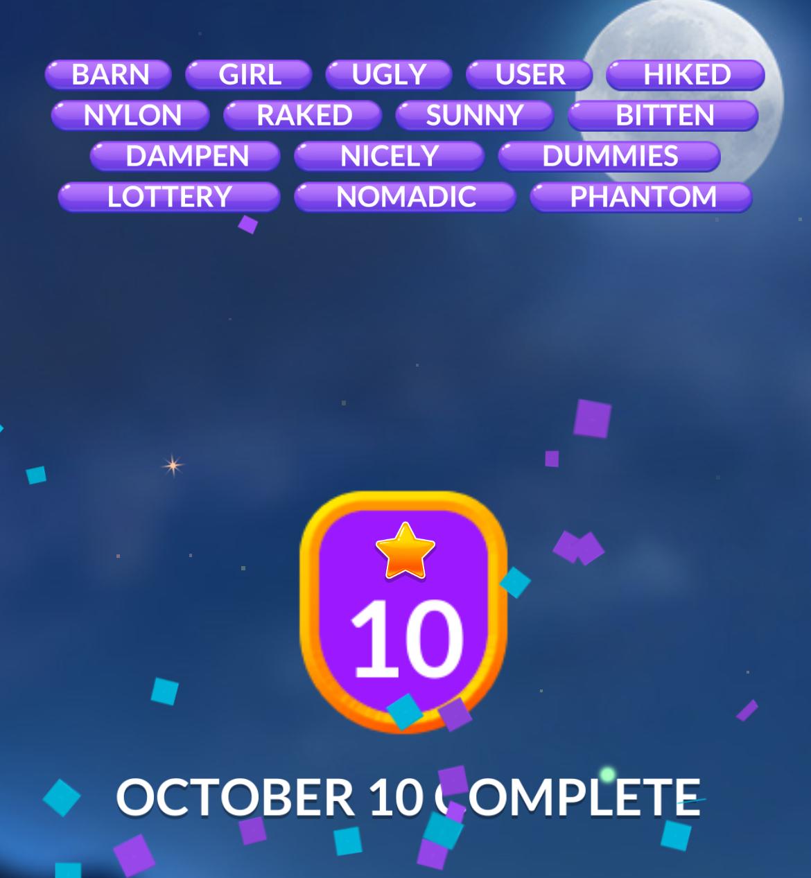 Word Stacks Daily Puzzle October 10 2024
