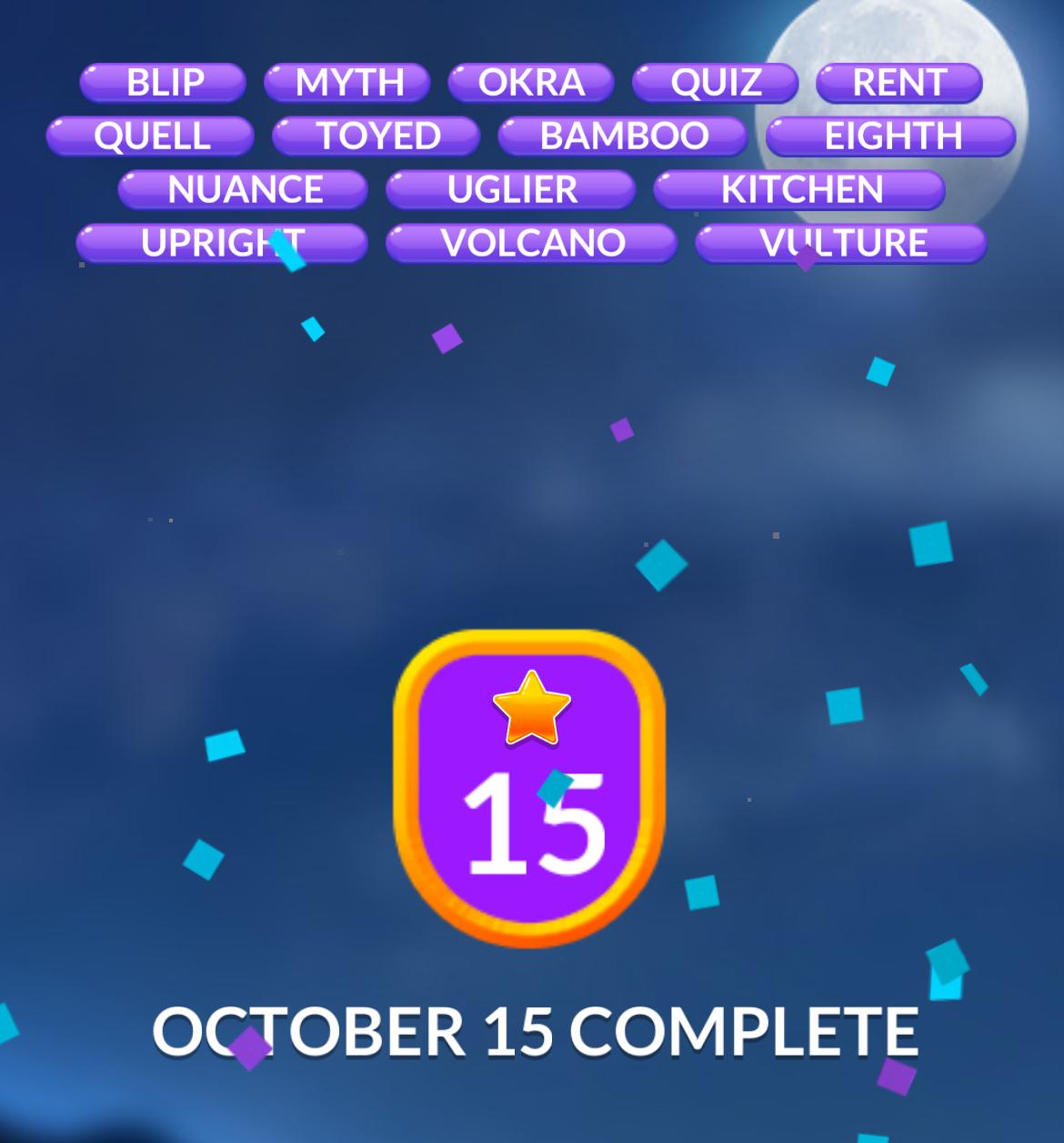 Word Stacks Daily Puzzle October 15 2024