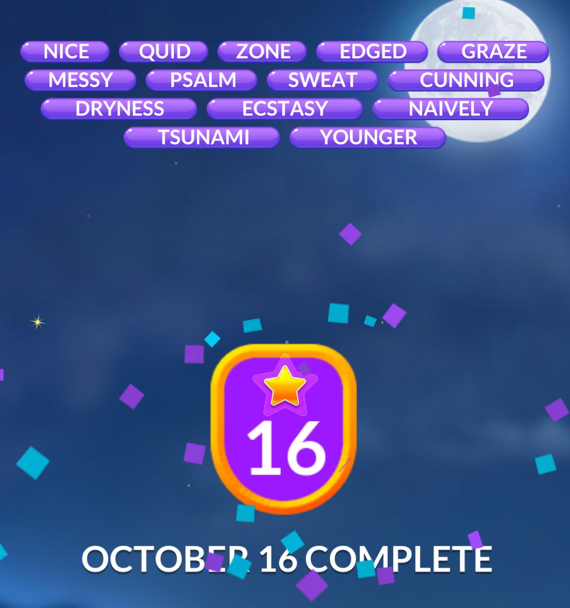 Word Stacks Daily Puzzle October 16 2024