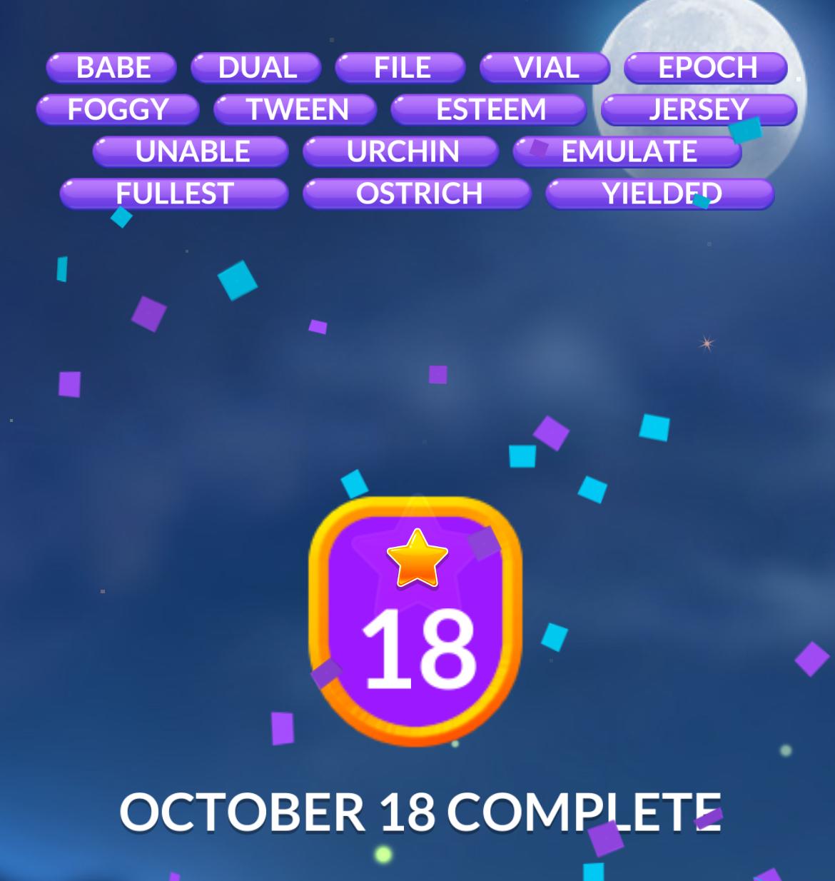Word Stacks Daily Puzzle October 18 2024