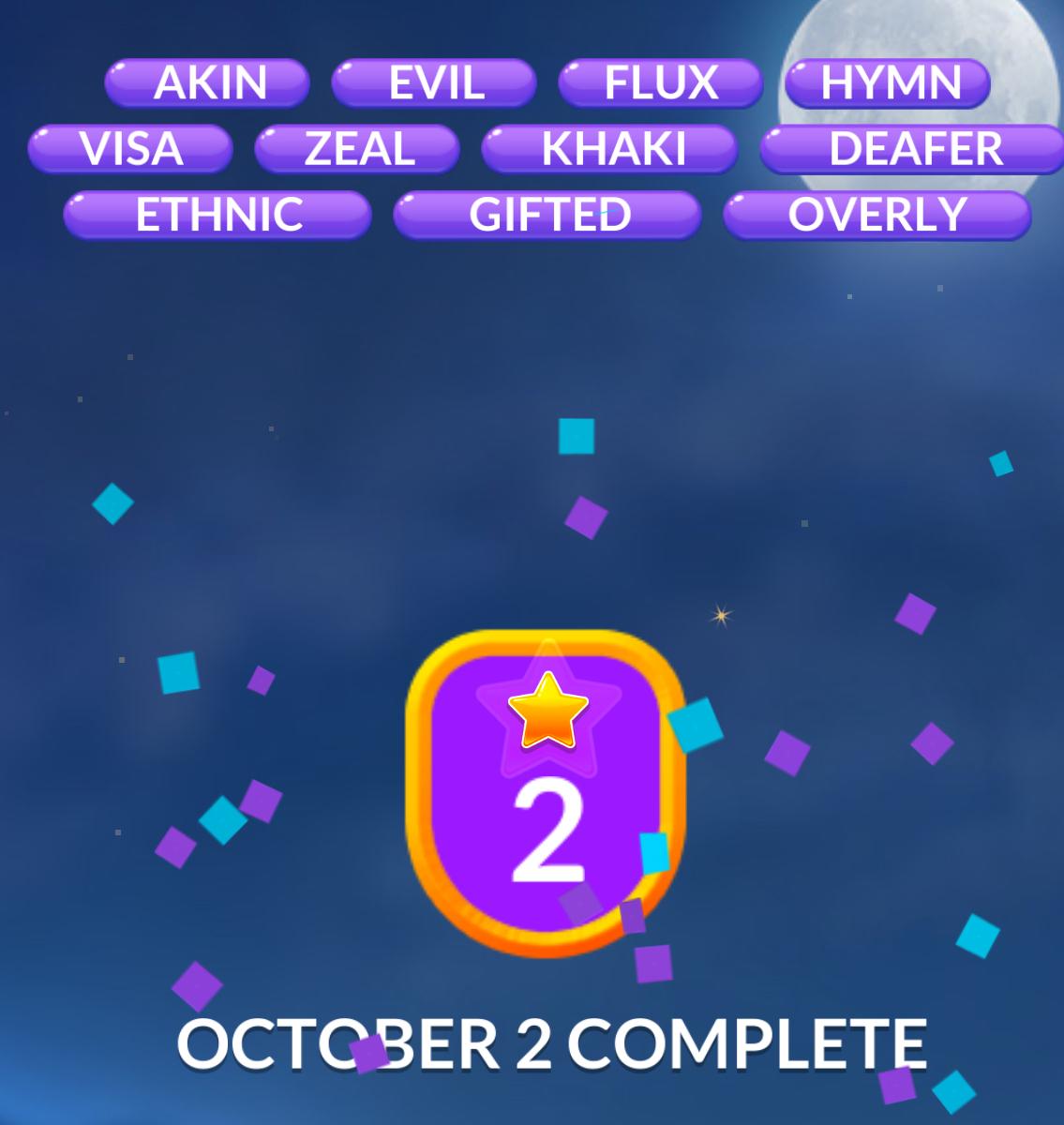 Word Stacks Daily Puzzle October 2 2024