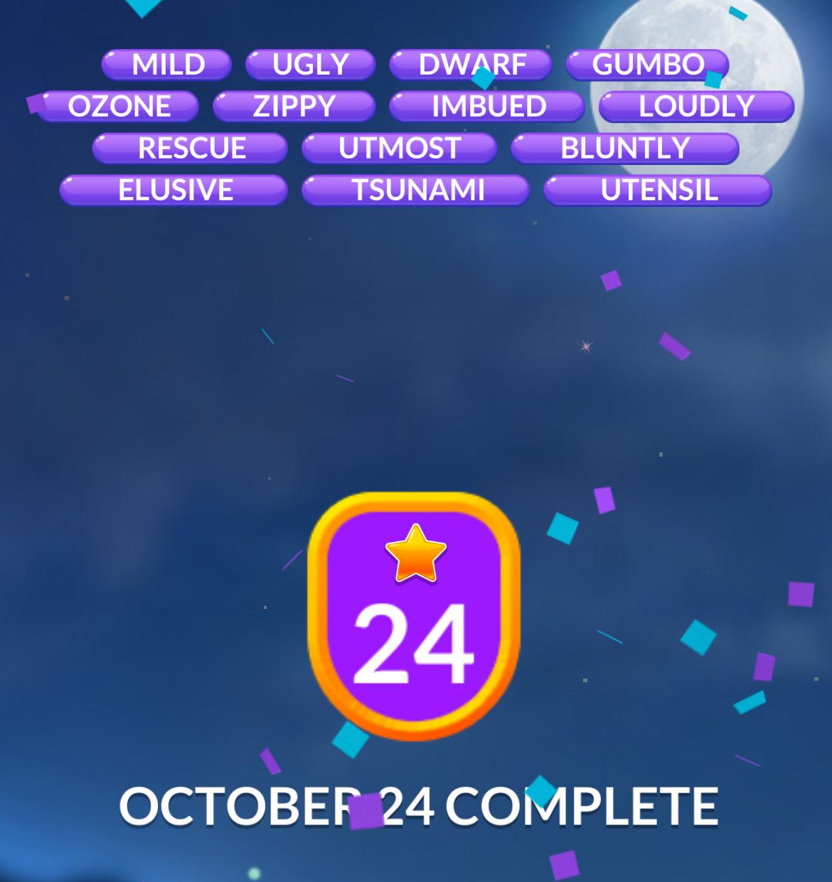 Word Stacks Daily Puzzle October 24 2024