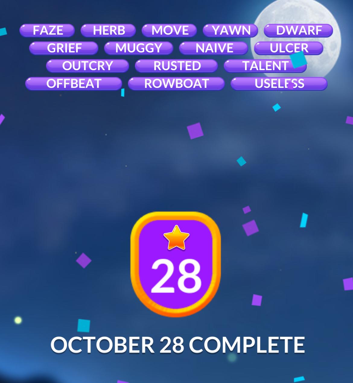 Word Stacks Daily Puzzle October 28 2024