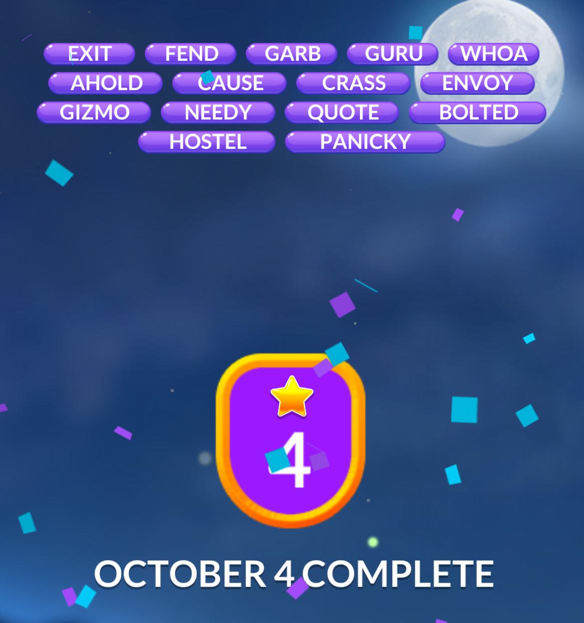 Word Stacks Daily Puzzle October 4 2024