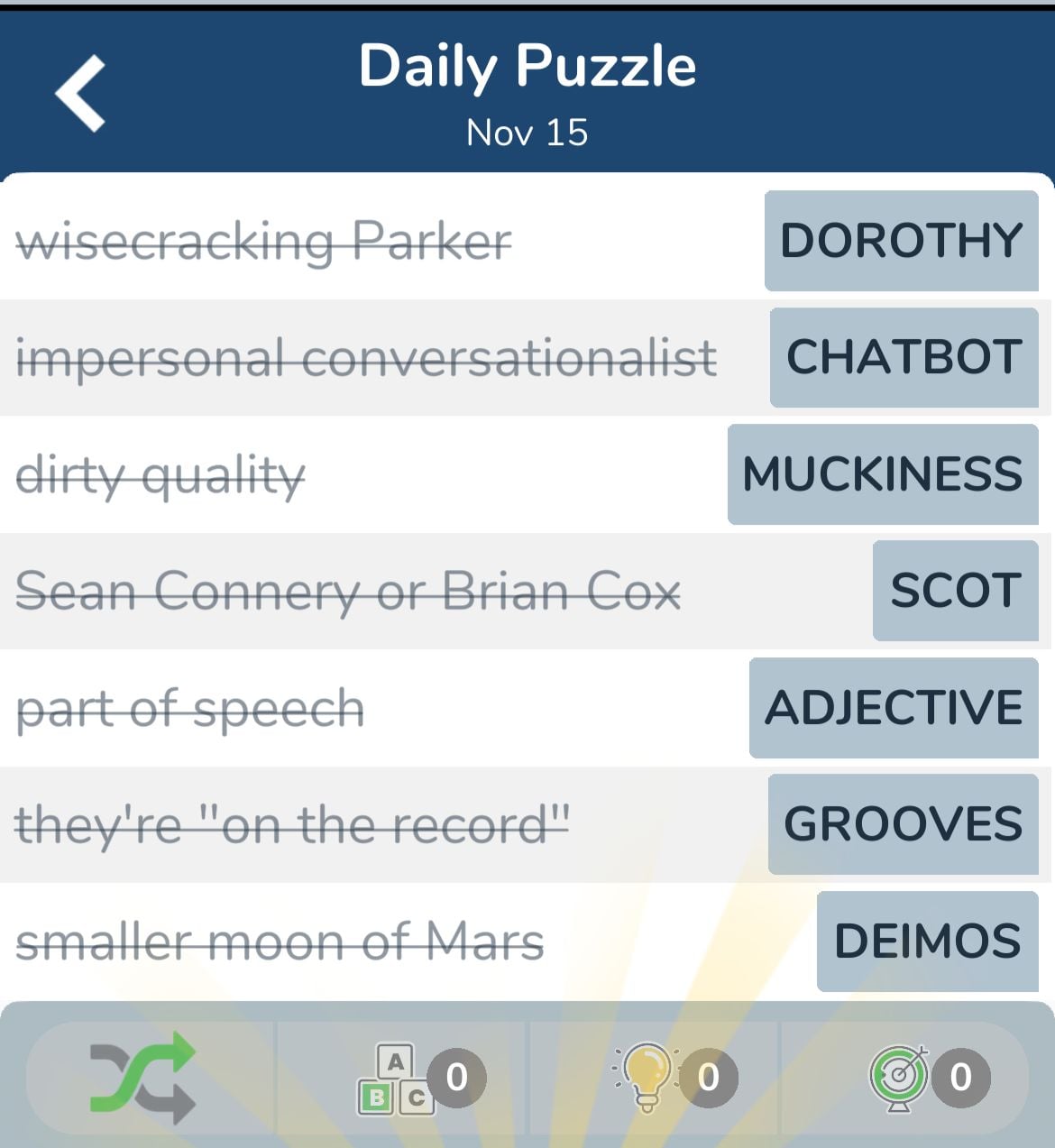 7 Little Words November 15 2024