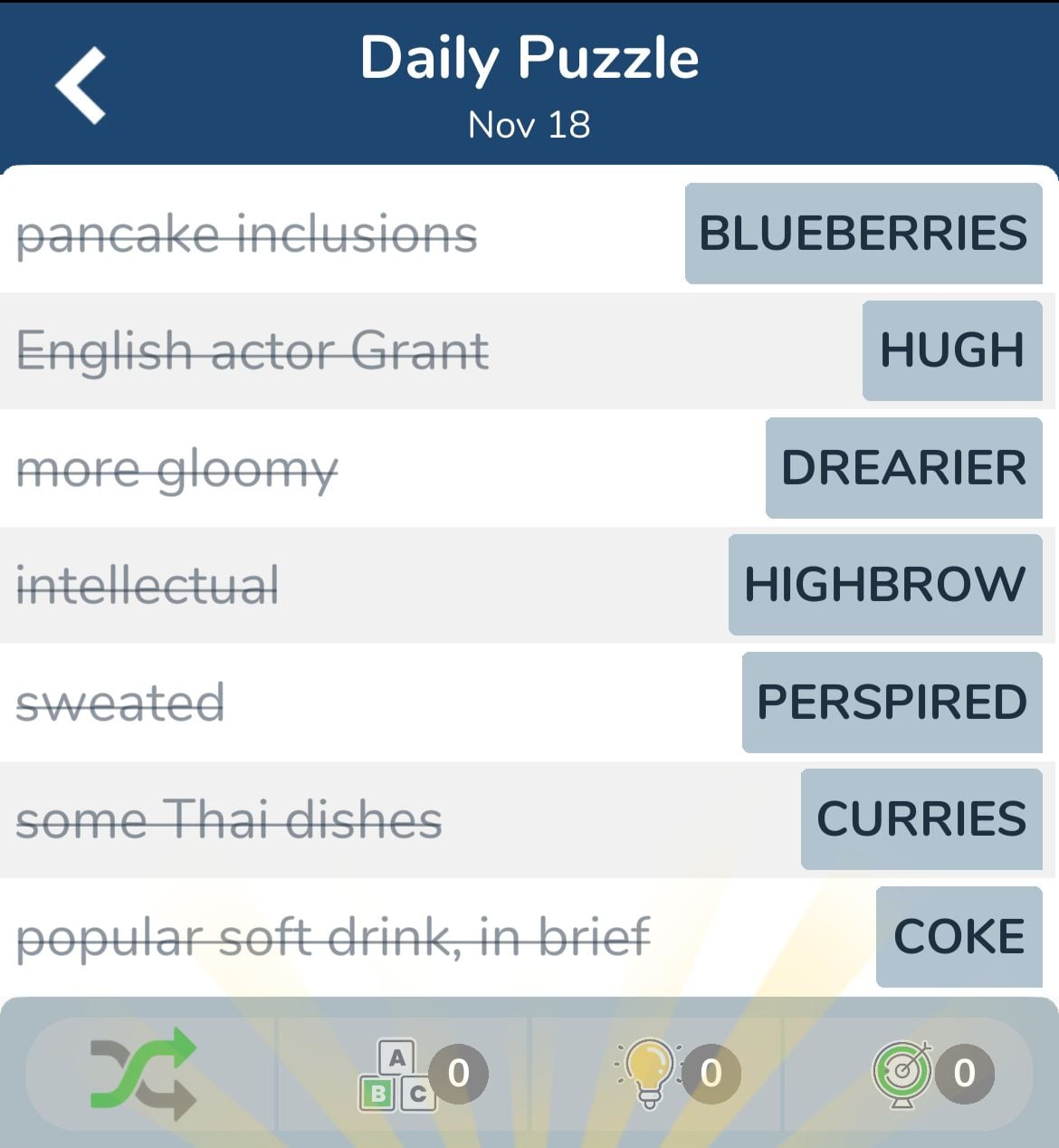 7 Little Words November 18 2024