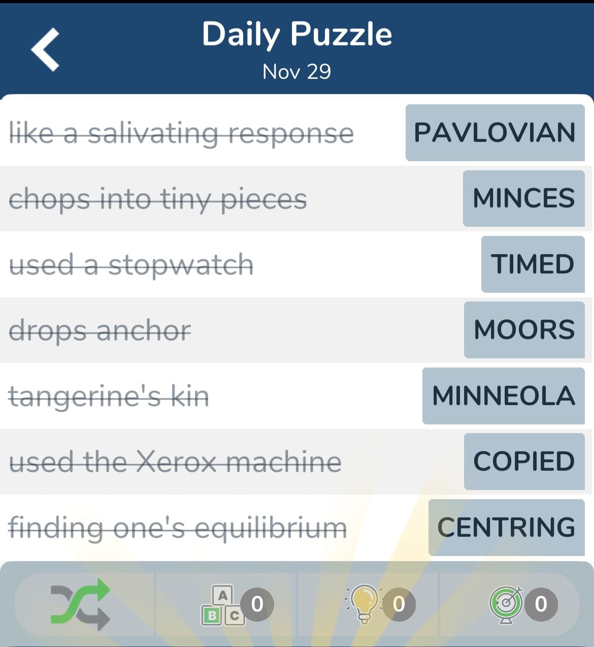 7 Little Words November 29 2024
