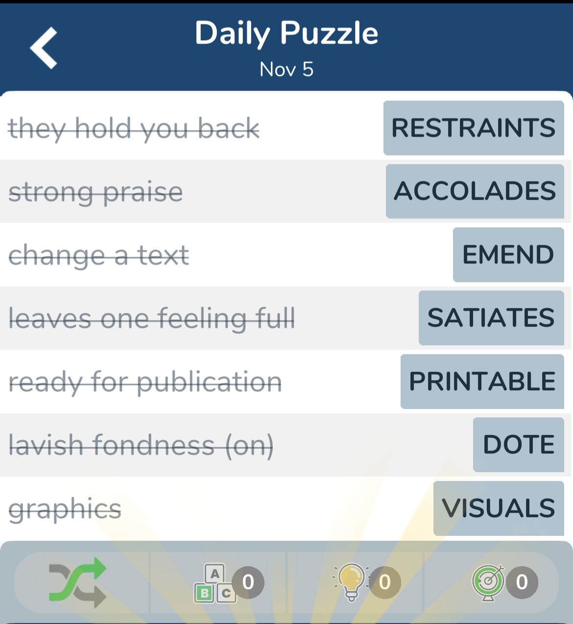 7 Little Words November 5 2024