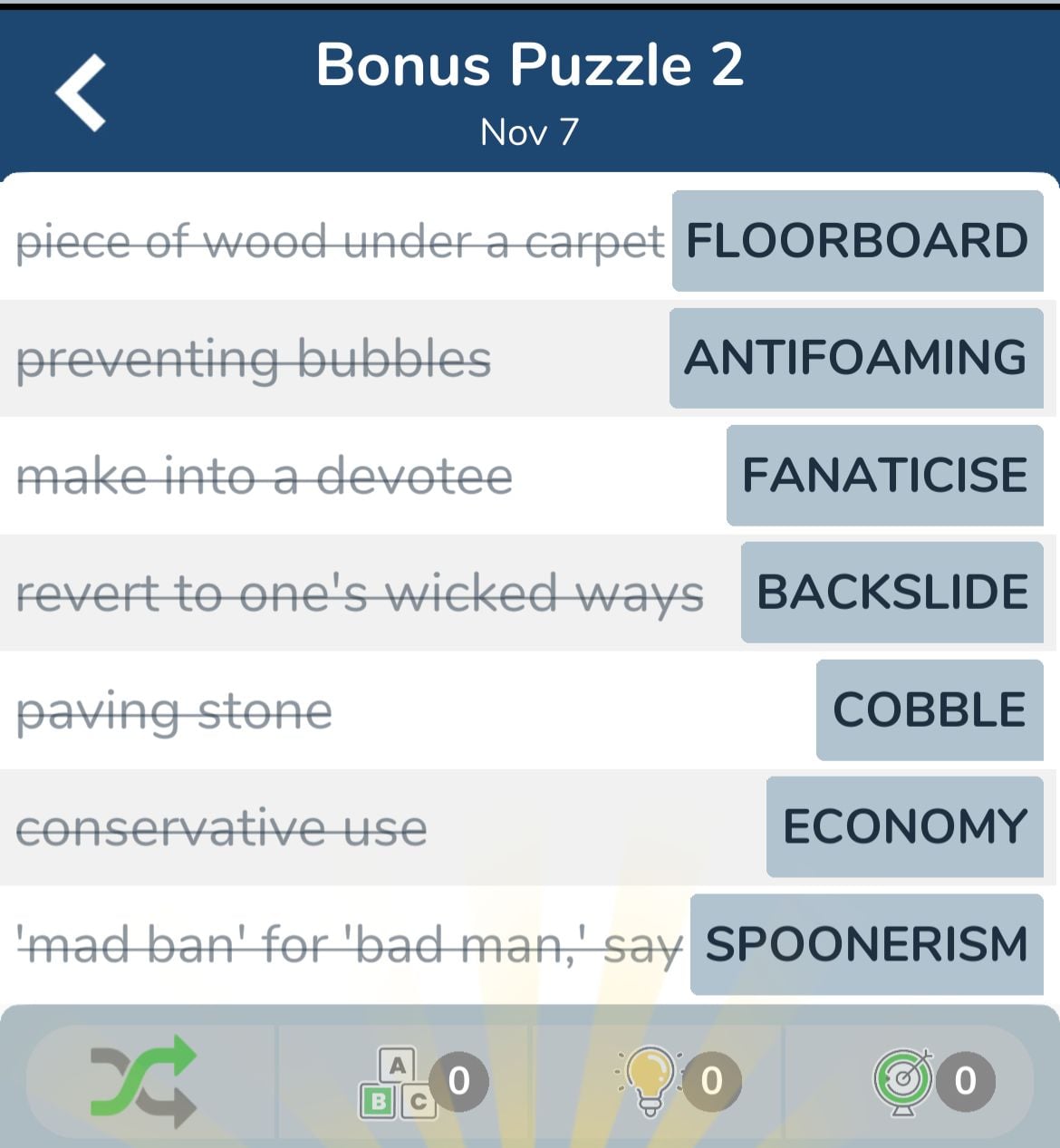 7 Little Words November 7 2024 Bonus 2