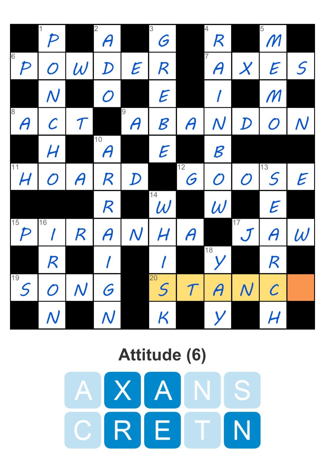 Puzzle Page Crossword November 19 2024