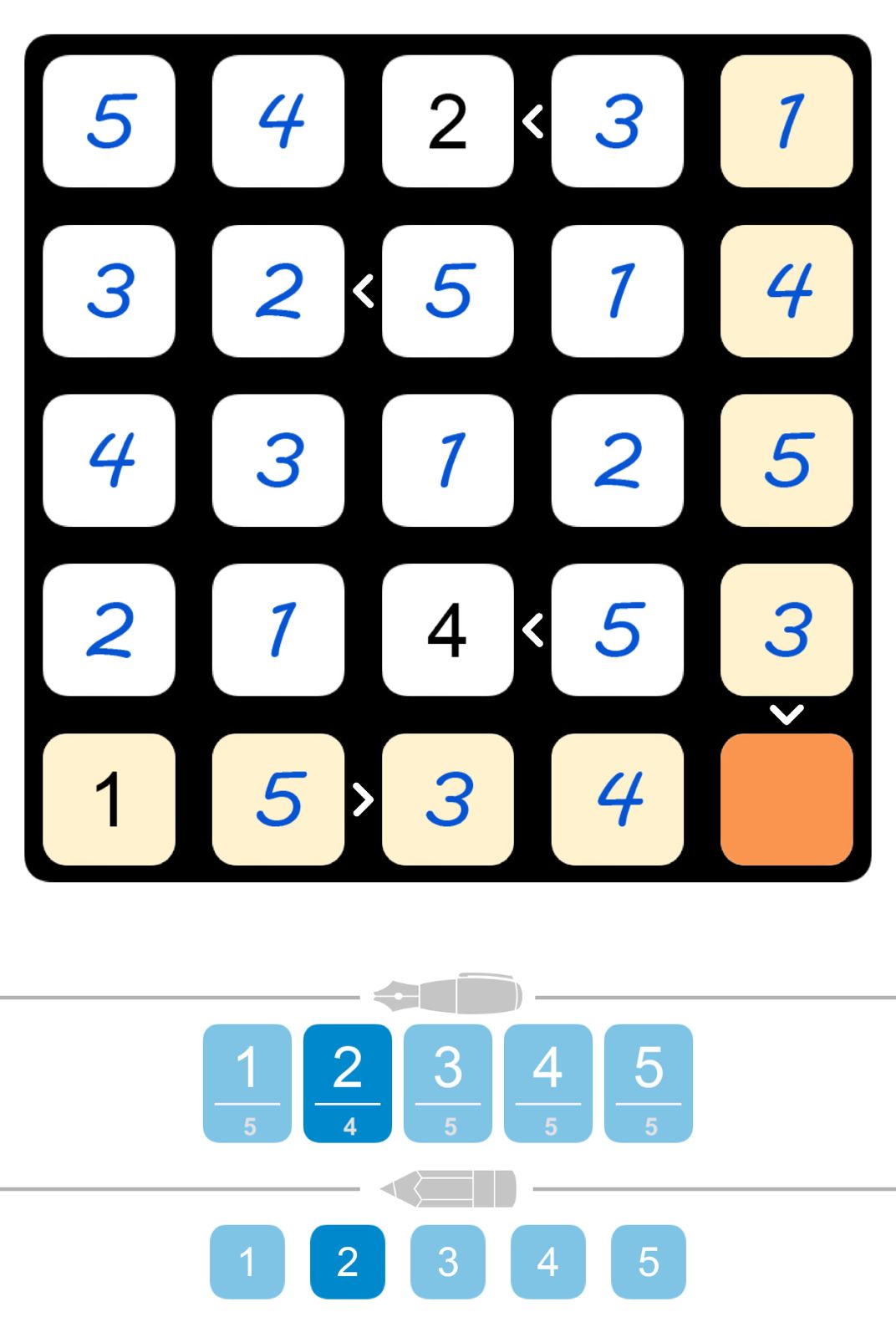 Puzzle Page Futoshiki November 26 2024