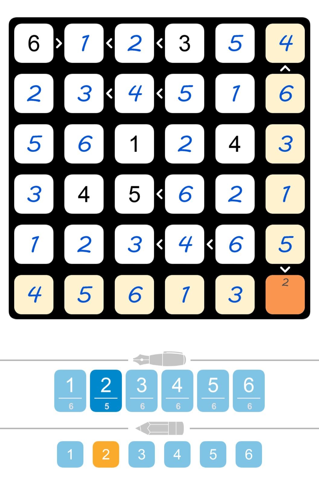Puzzle Page Futoshiki November 29 2024