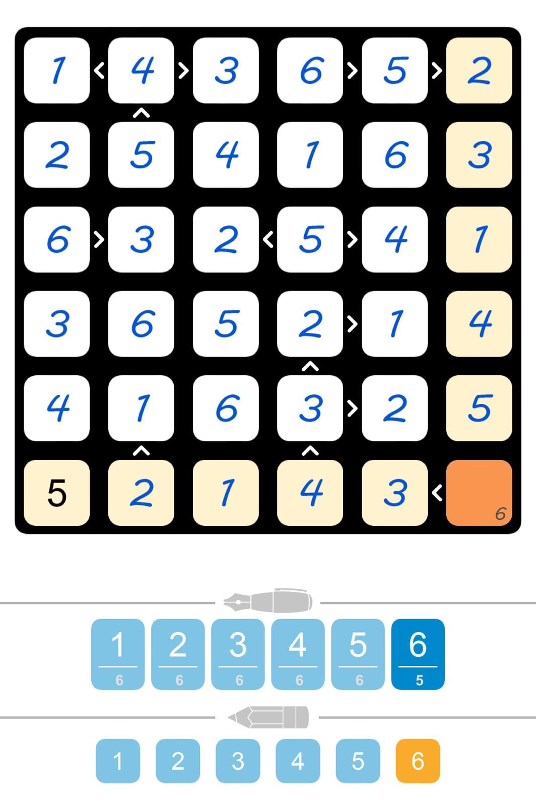 Puzzle Page Futoshiki November 8 2024