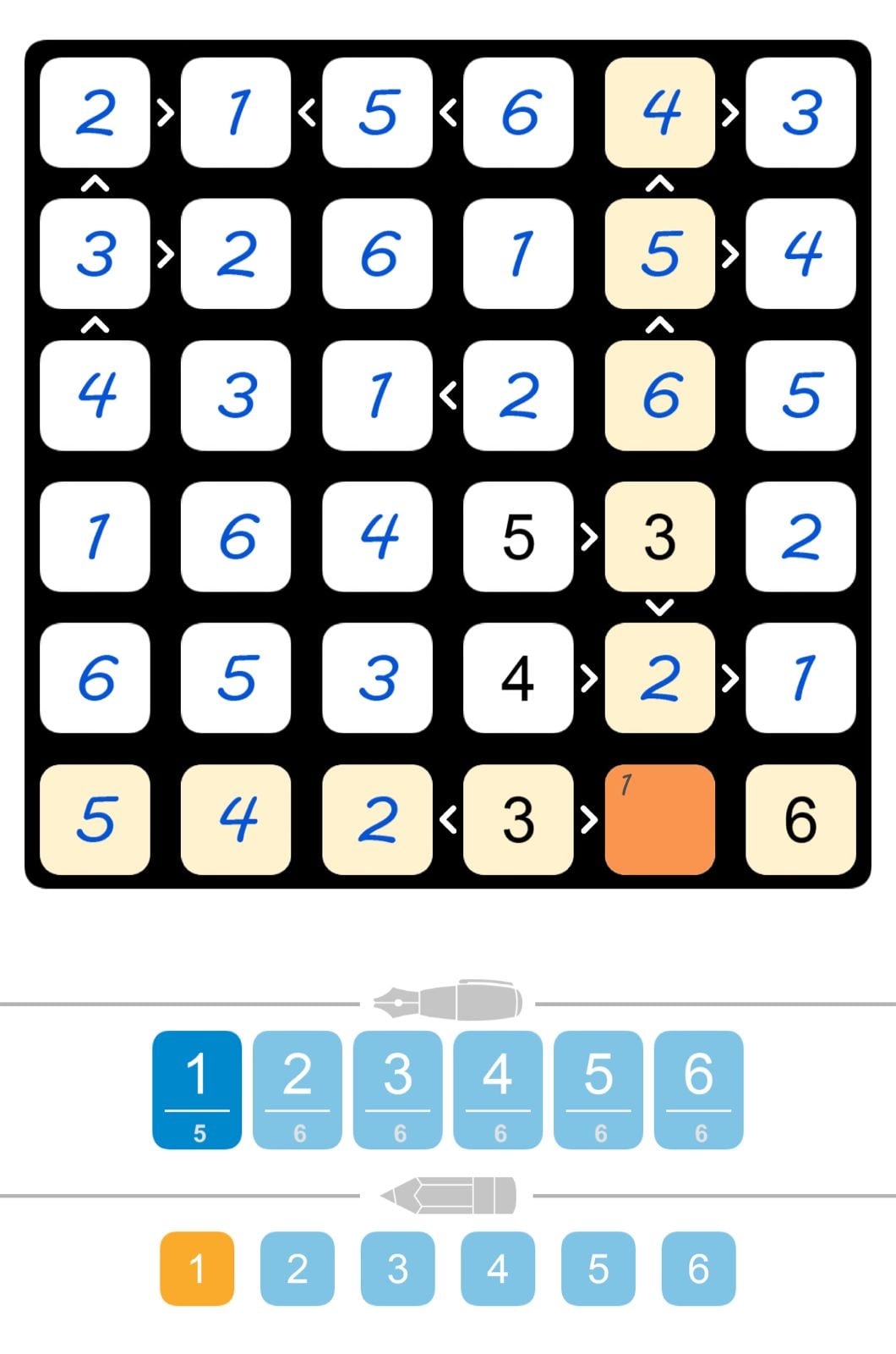 Puzzle Page Futoshiki November 9 2024