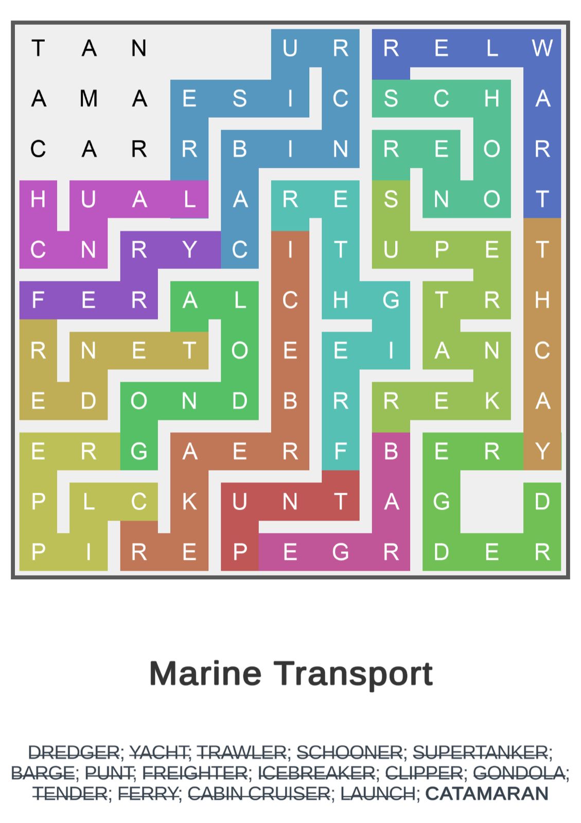 Puzzle Page Word Snake November 16 2024