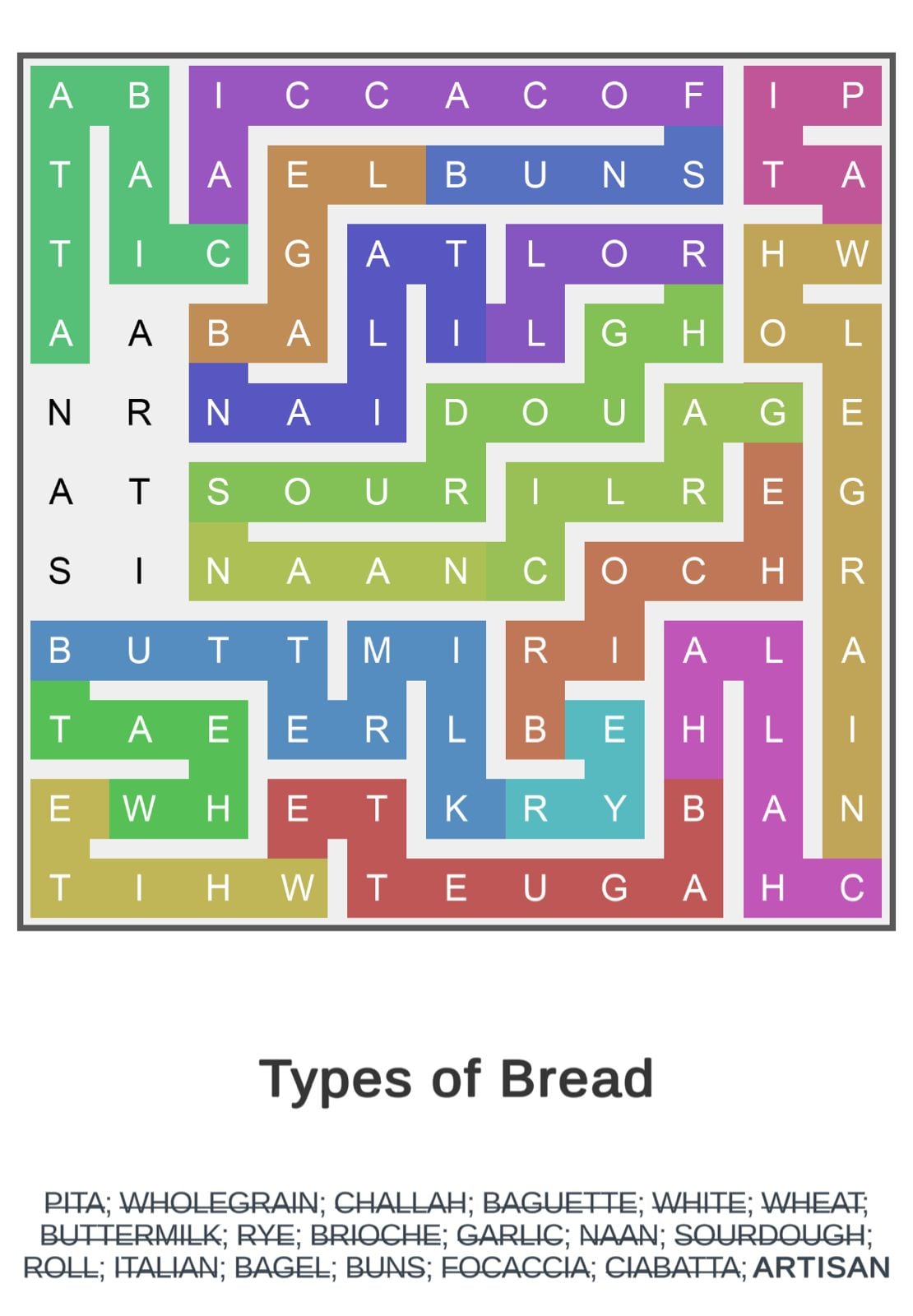 Puzzle Page Word Snake November 2 2024