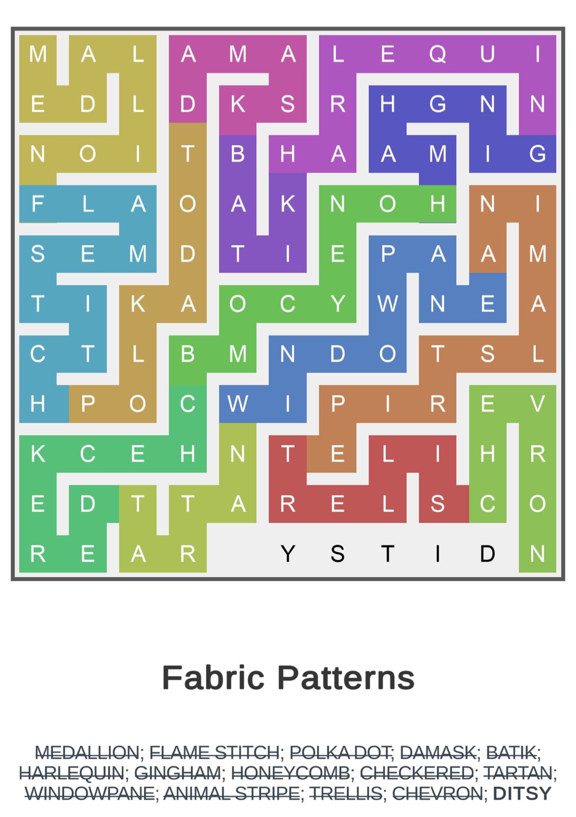 Puzzle Page Word Snake November 23 2024