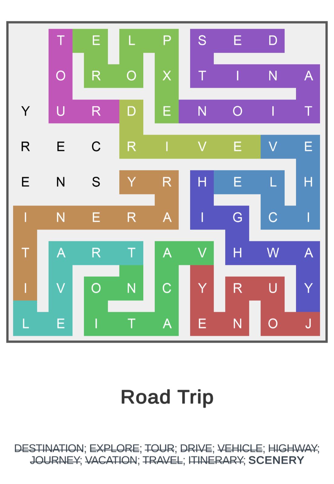 Puzzle Page Word Snake November 6 2024