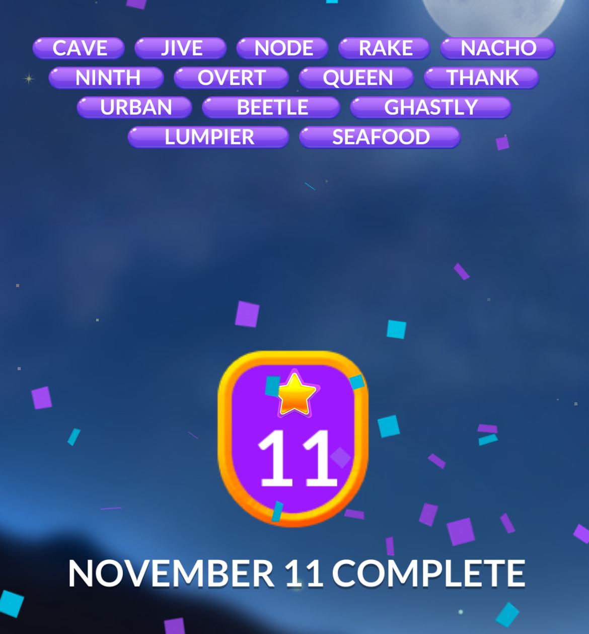 Word Stacks Daily Puzzle November 11 2024