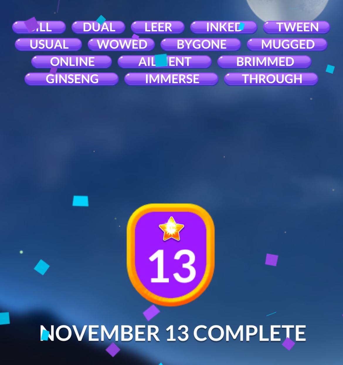 Word Stacks Daily Puzzle November 13 2024
