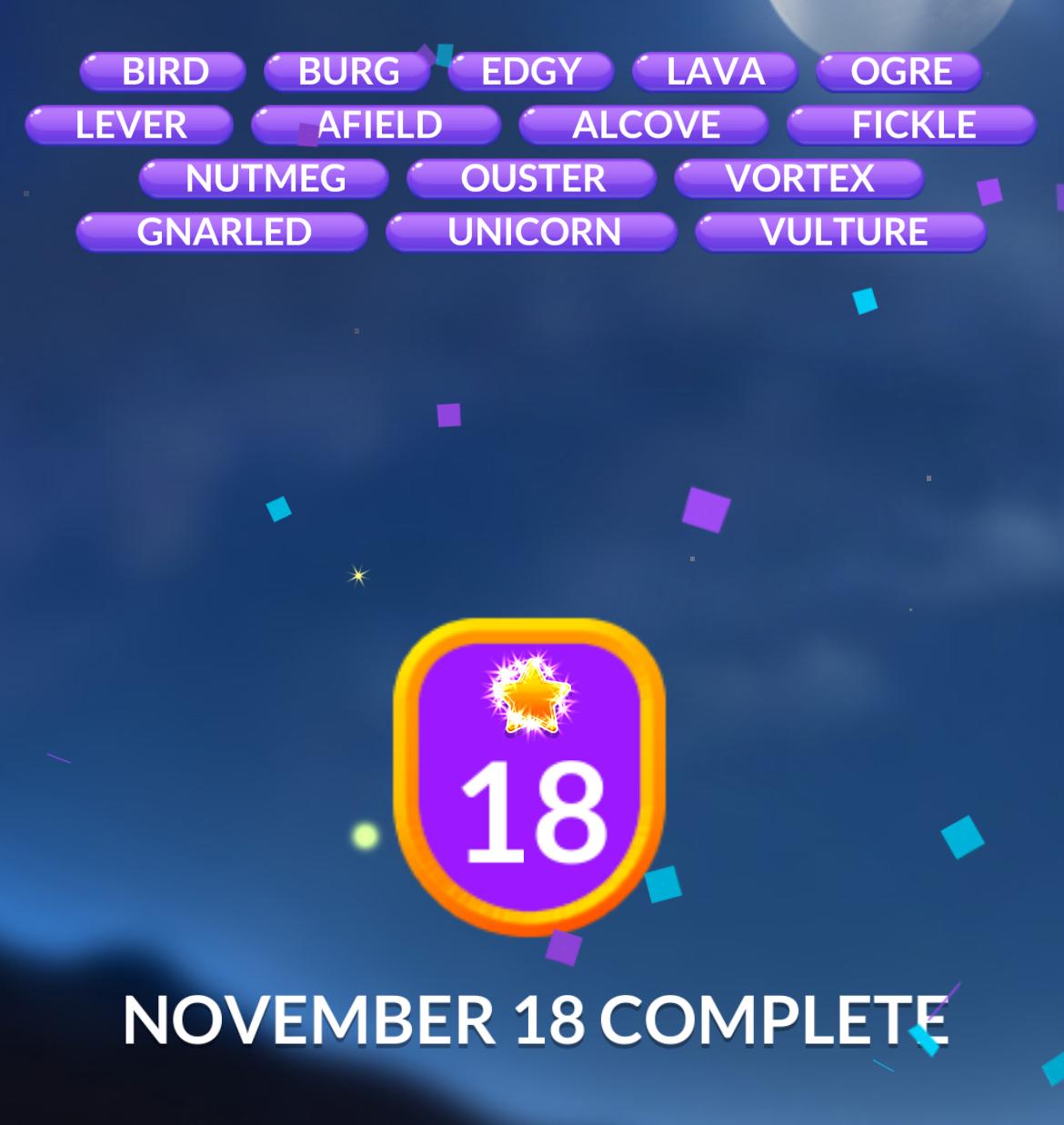 Word Stacks Daily Puzzle November 18 2024