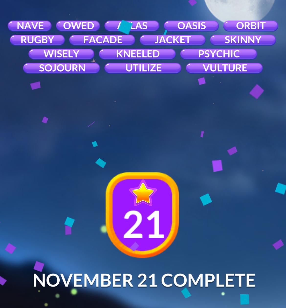 Word Stacks Daily Puzzle November 21 2024