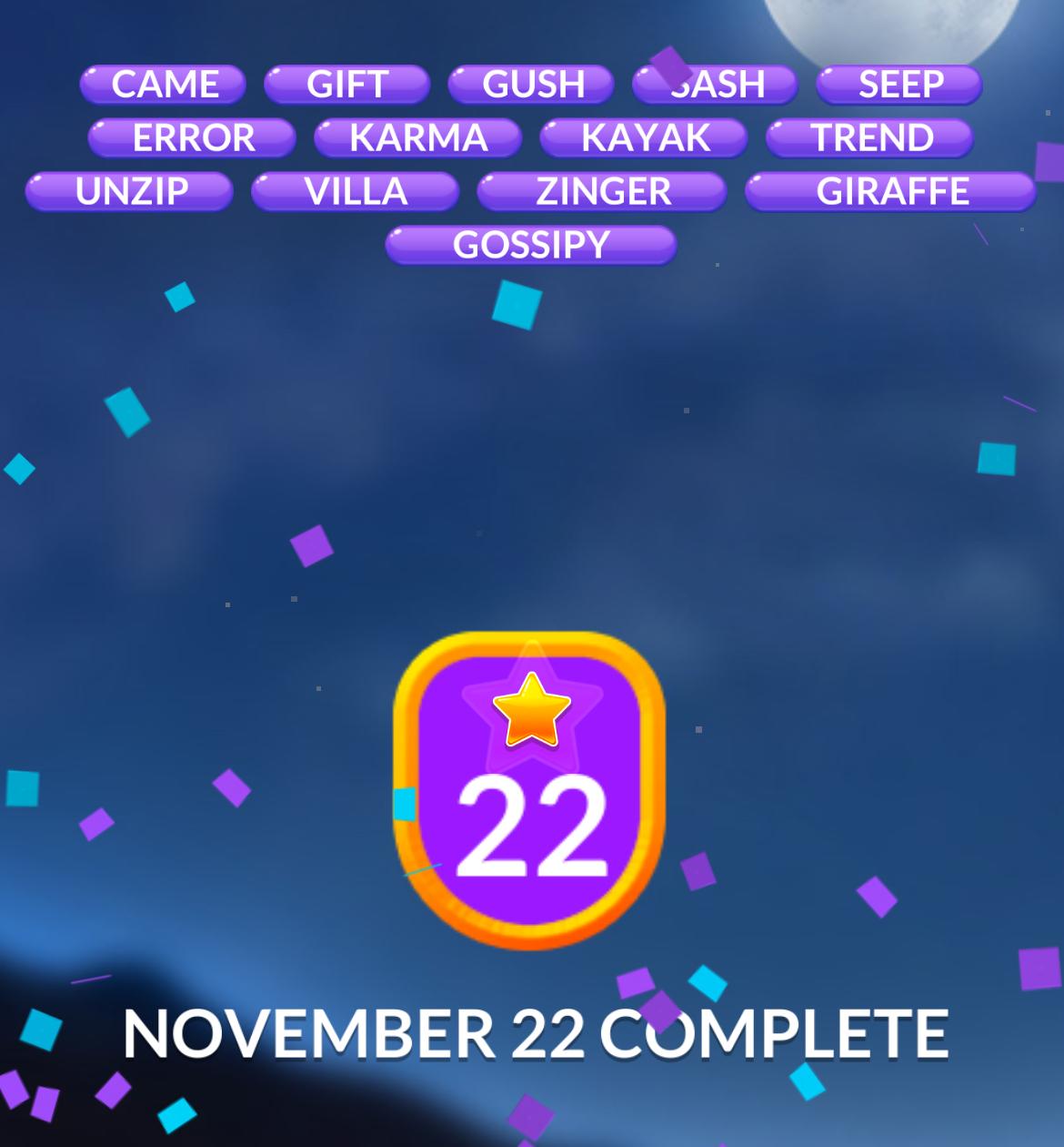 Word Stacks Daily Puzzle November 22 2024
