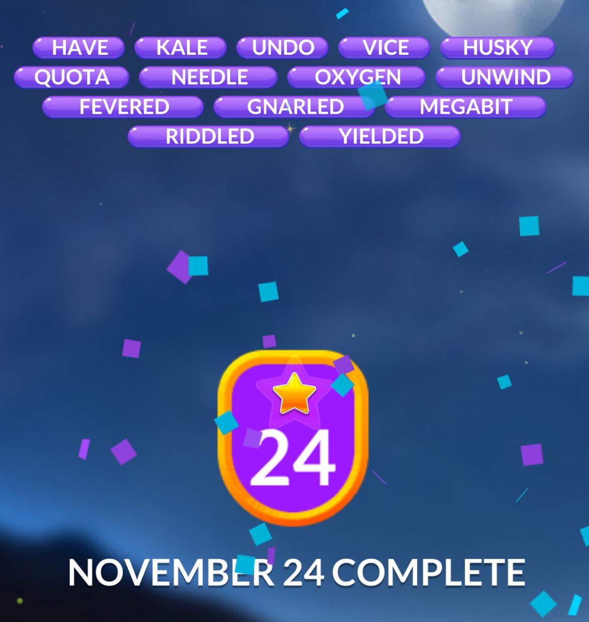 Word Stacks Daily Puzzle November 24 2024