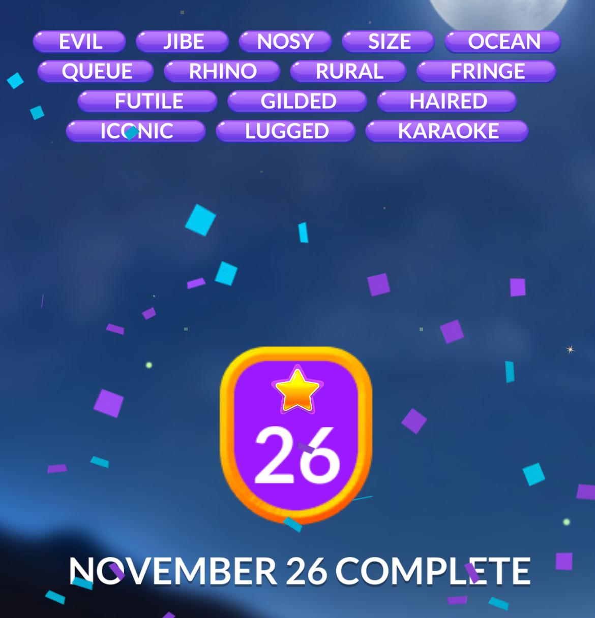 Word Stacks Daily Puzzle November 26 2024