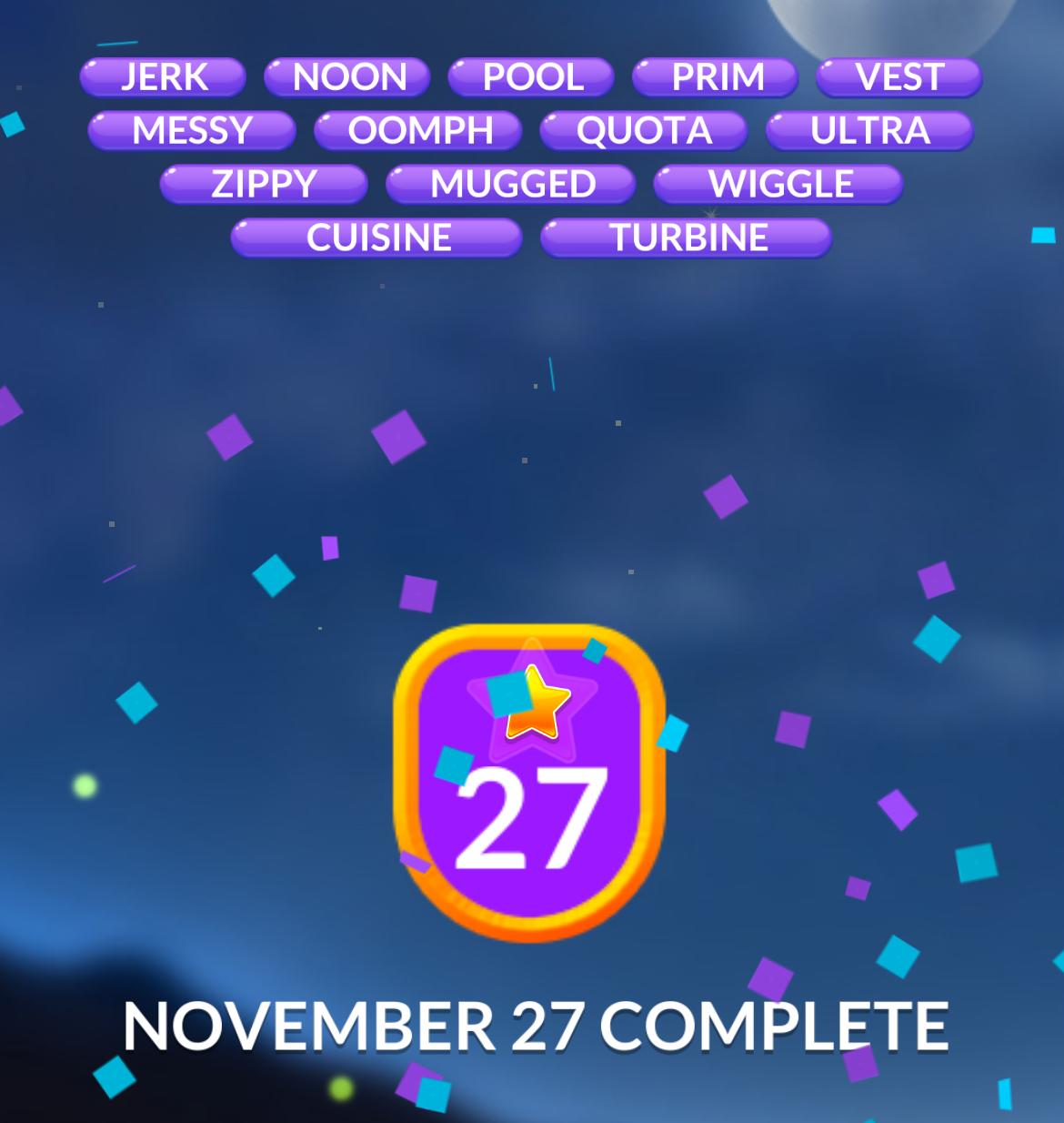 Word Stacks Daily Puzzle November 27 2024