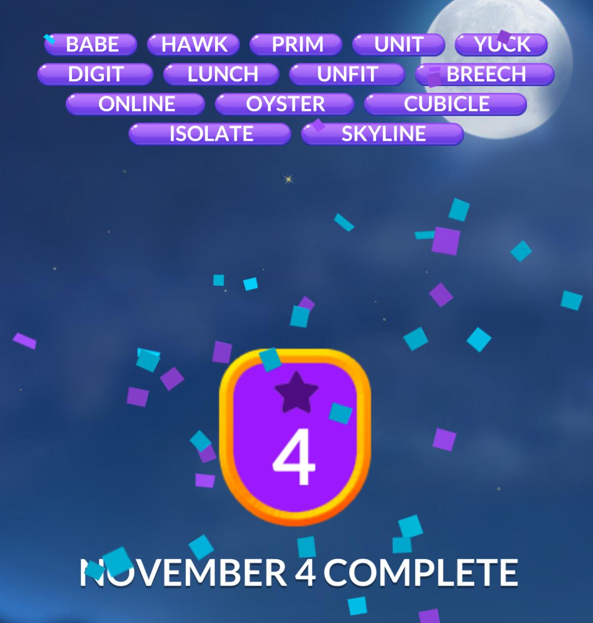 Word Stacks Daily Puzzle November 4 2024