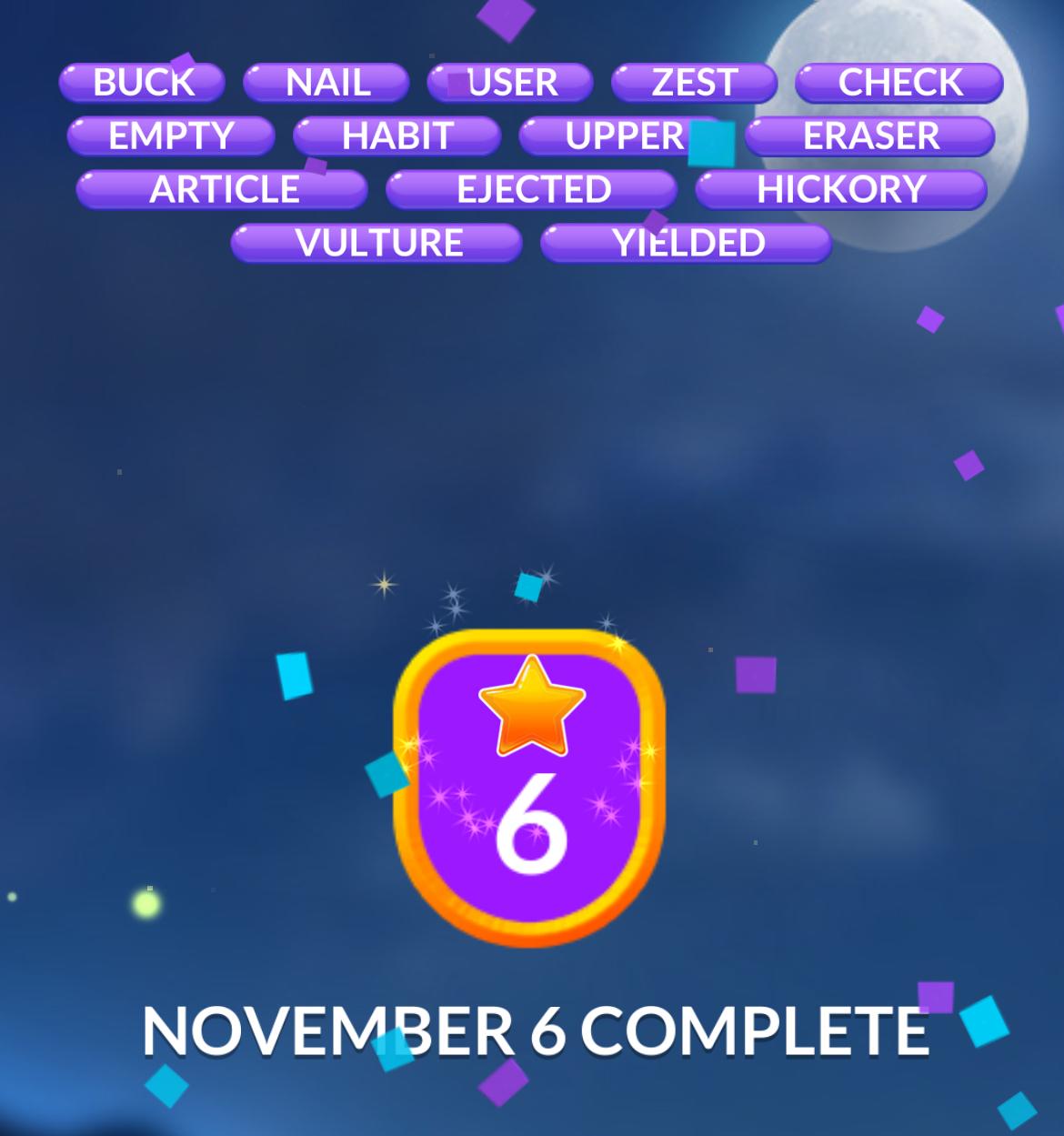 Word Stacks Daily Puzzle November 6 2024