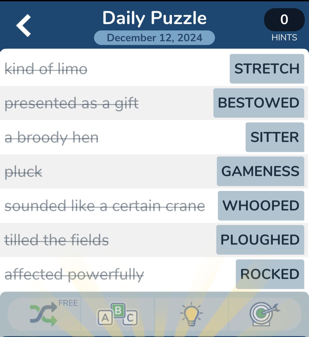 7 Little Words December 12 2024