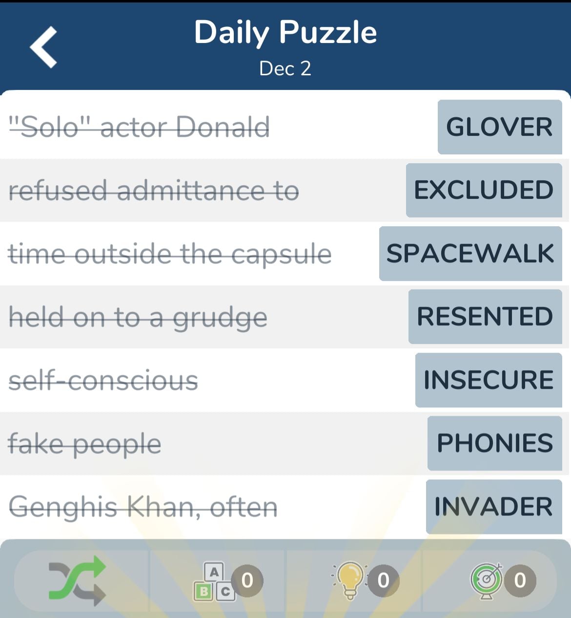 7 Little Words December 2 2024