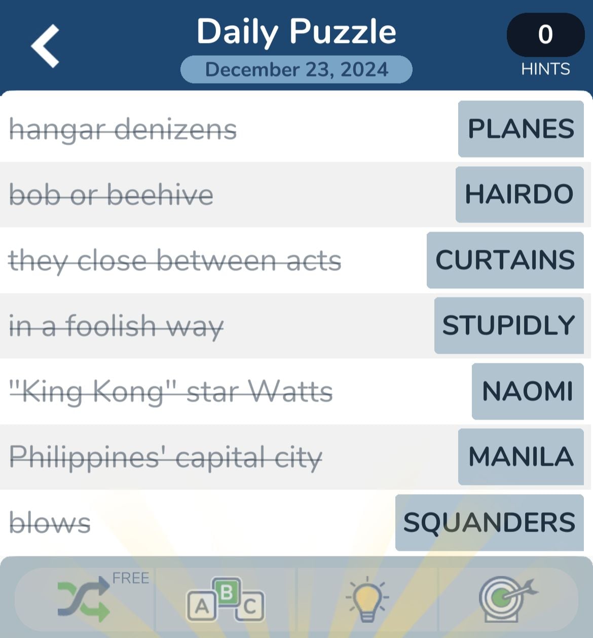 7 Little Words December 23 2024