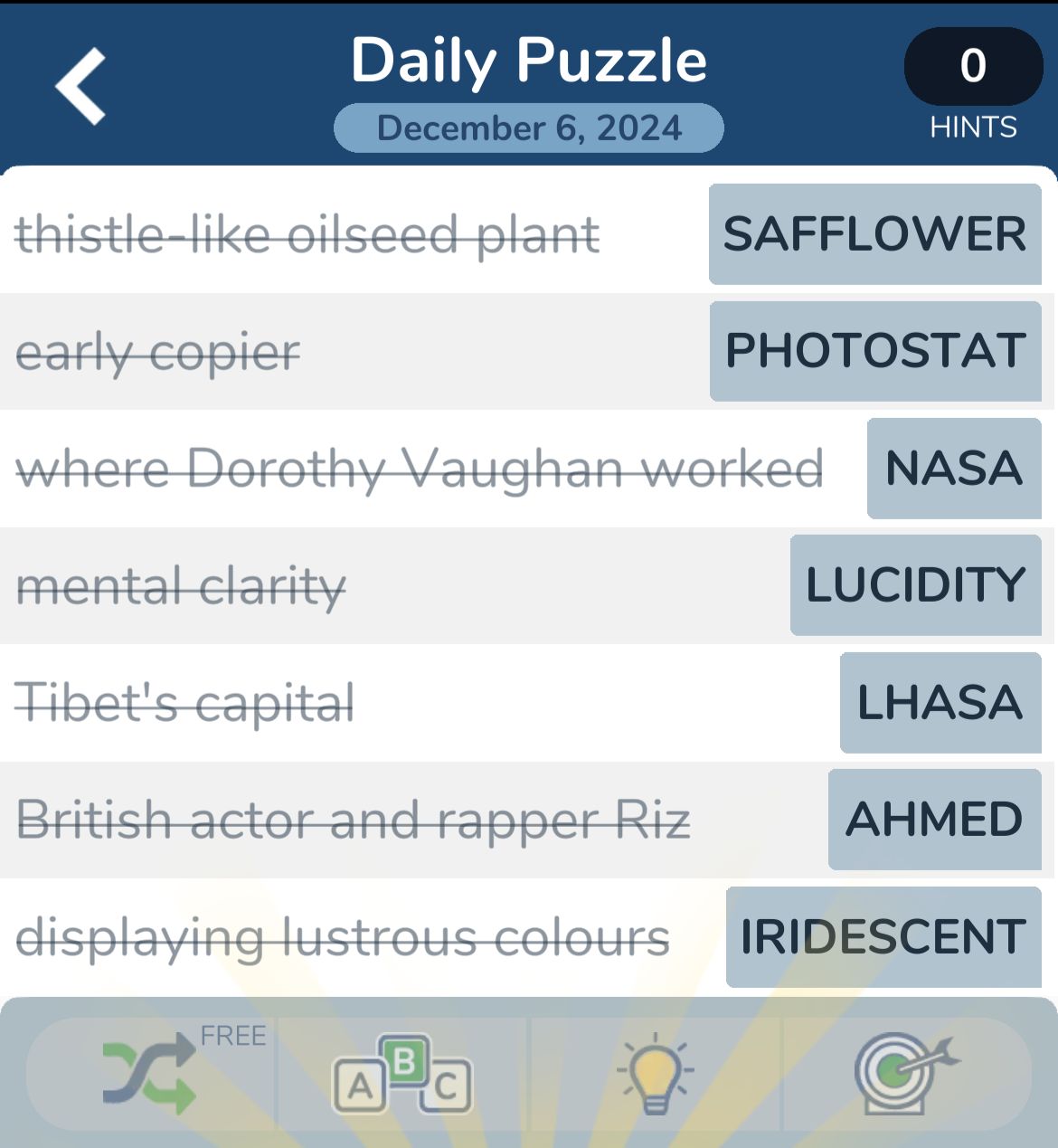7 Little Words December 6 2024