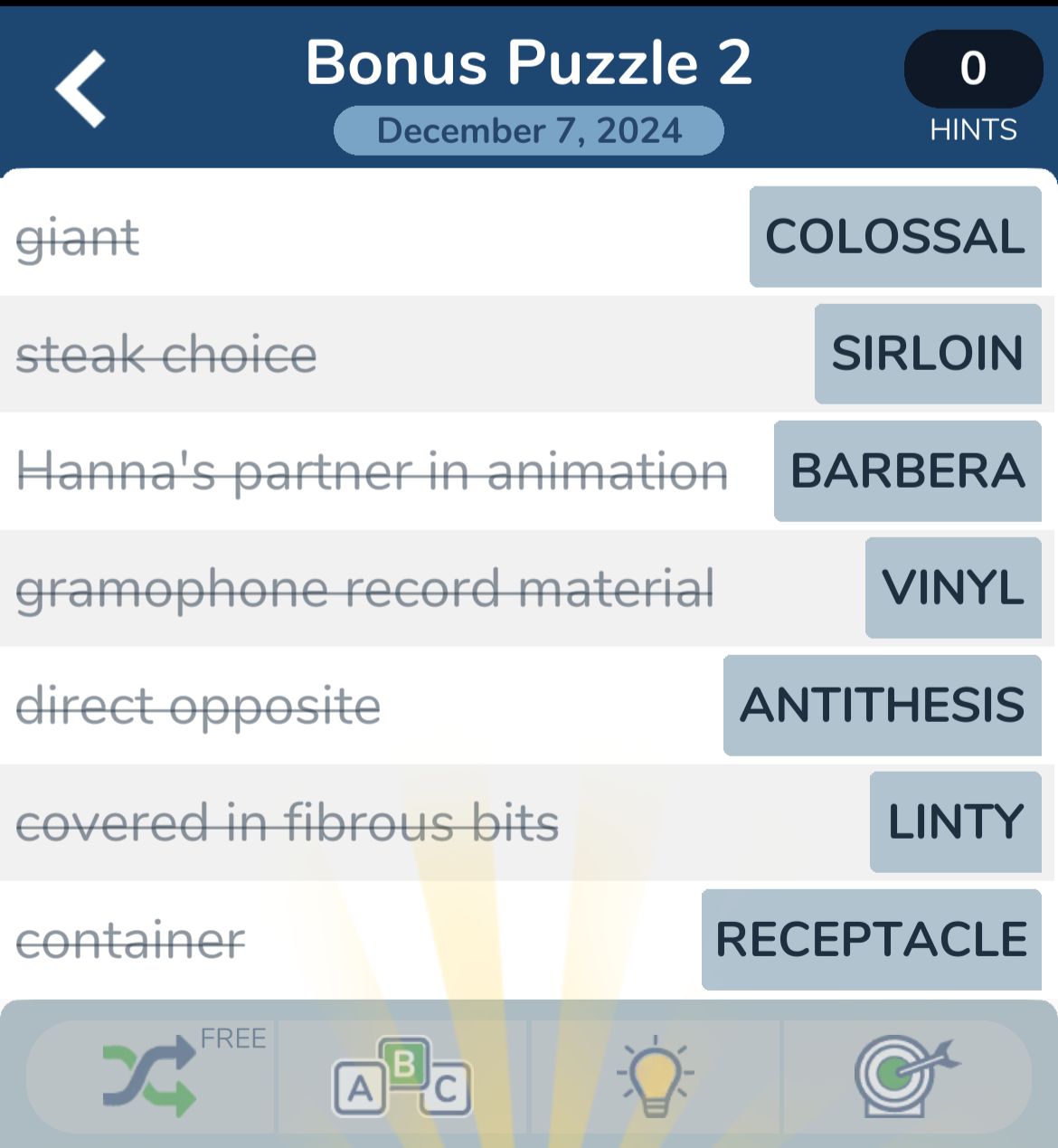 7 Little Words November 7 2024 Bonus 2