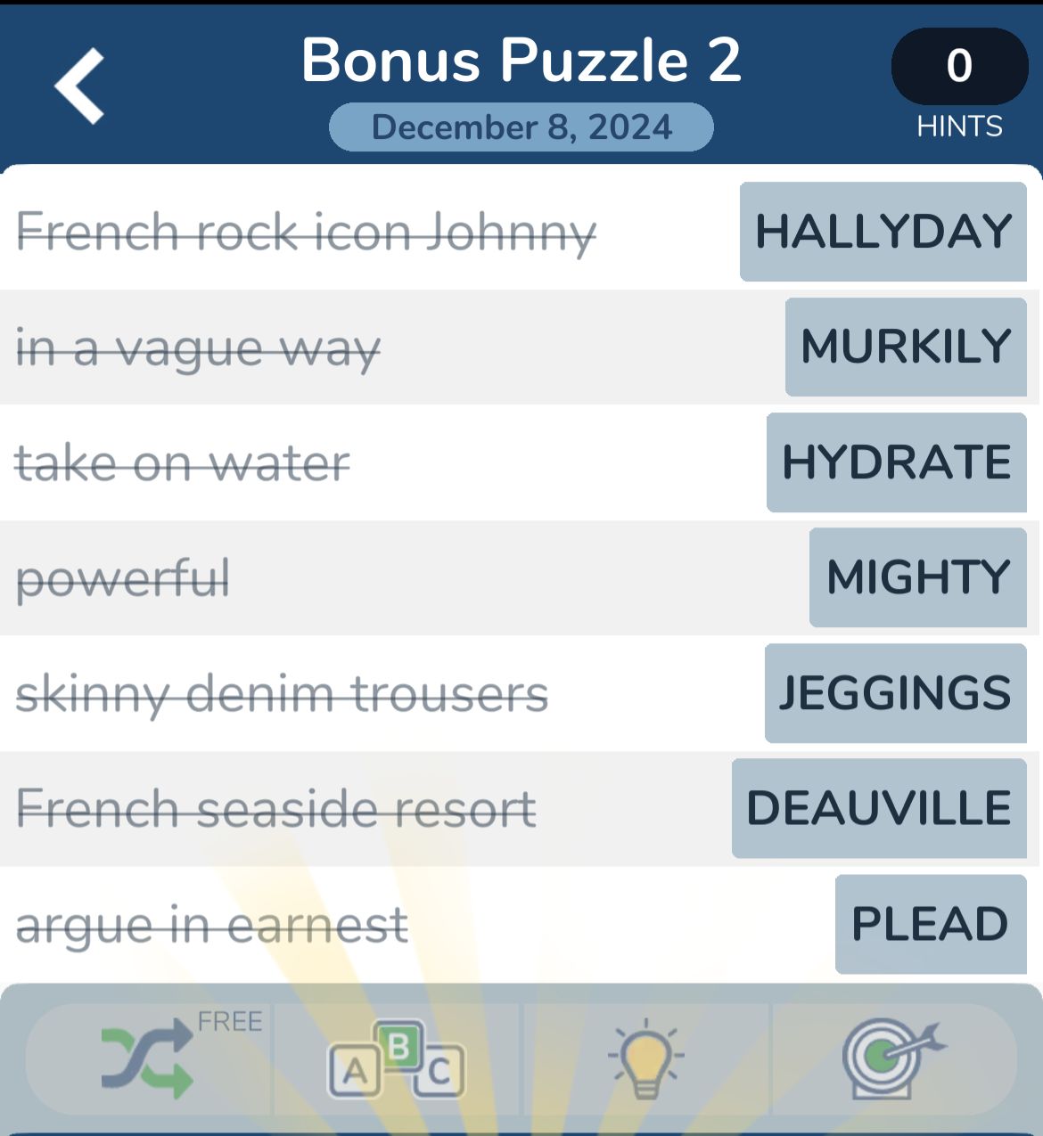 7 Little Words November 8 2024 Bonus 2