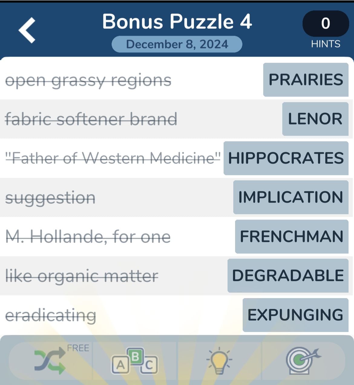 7 Little Words November 8 2024 Bonus 4