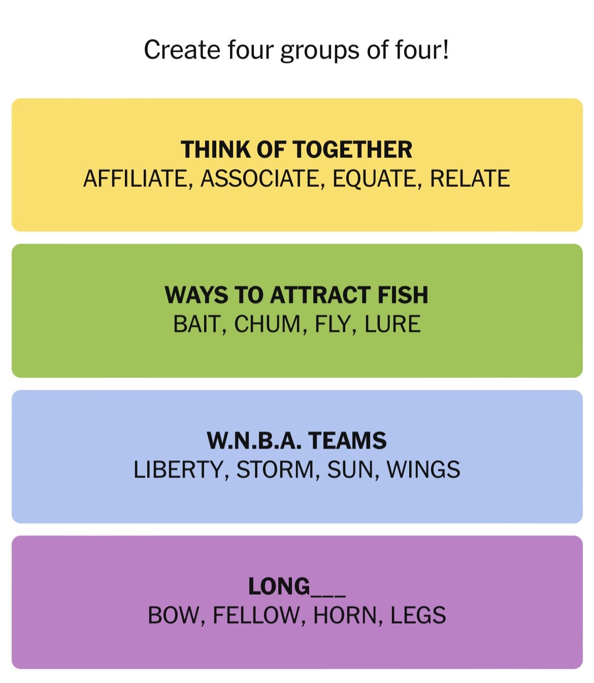 NYT Connections November 7 2024