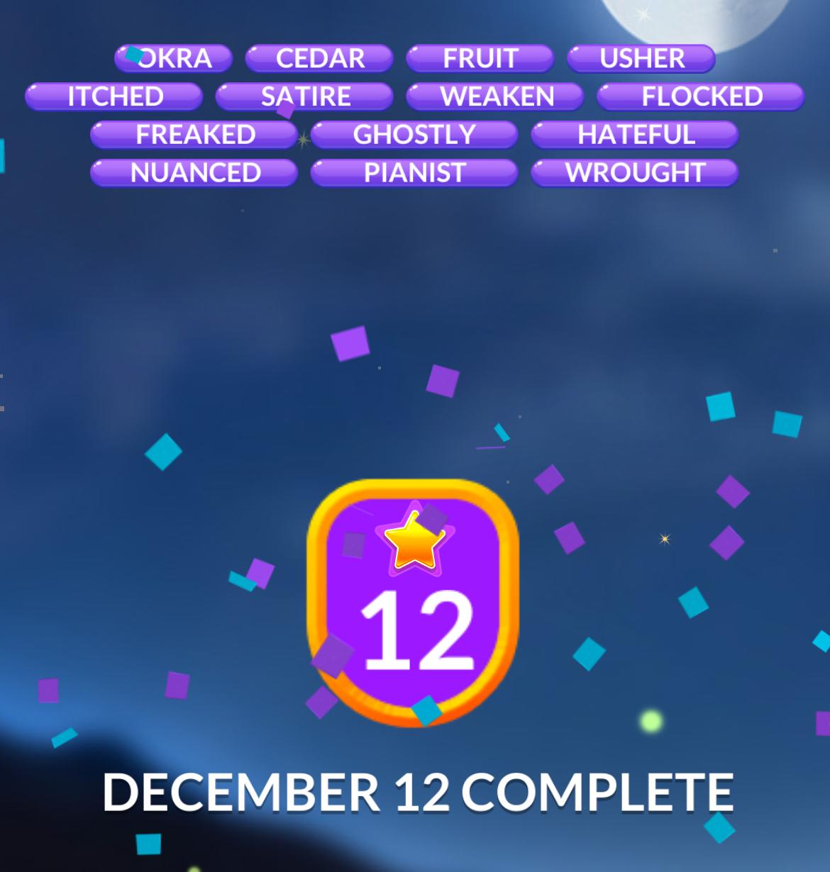 Word Stacks Daily Puzzle December 12 2024
