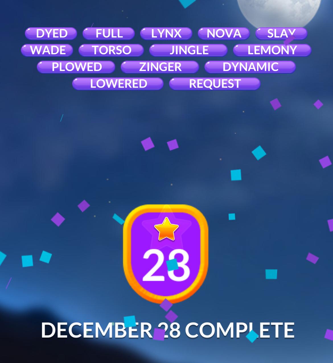 Word Stacks Daily Puzzle December 28 2024
