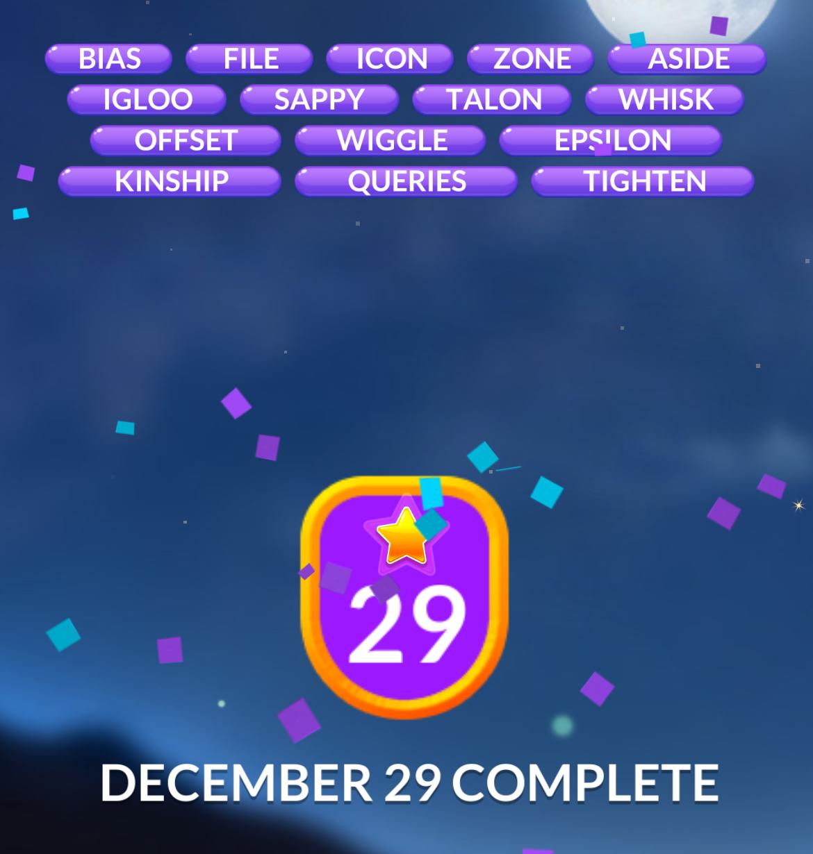 Word Stacks Daily Puzzle December 29 2024