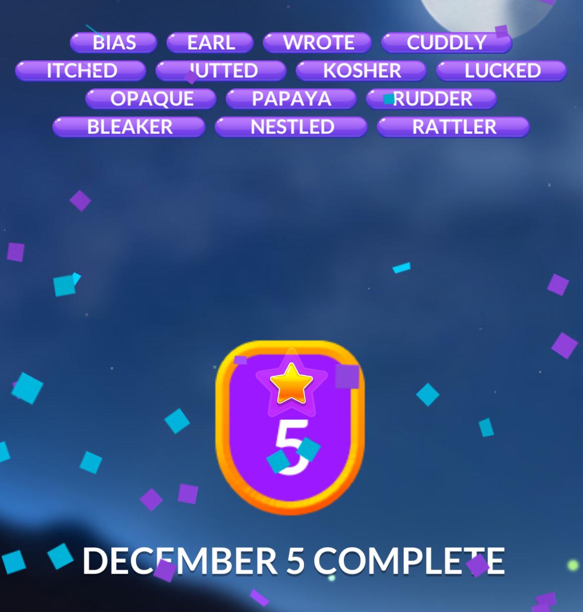 Word Stacks Daily Puzzle December 5 2024