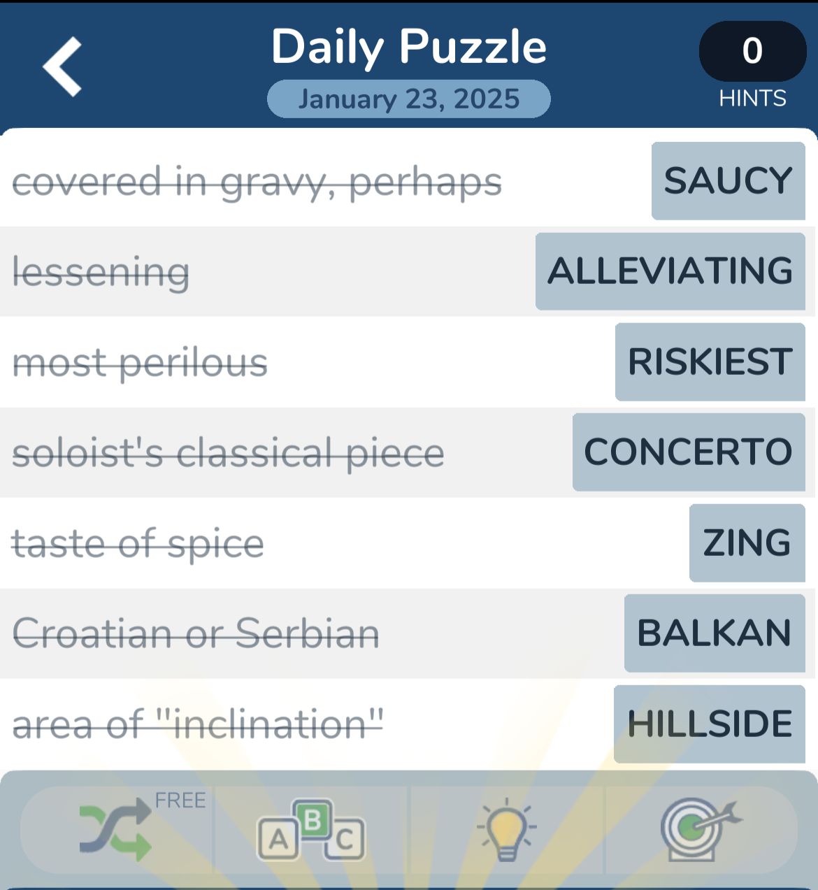 Crossword puzzle with words and clues.