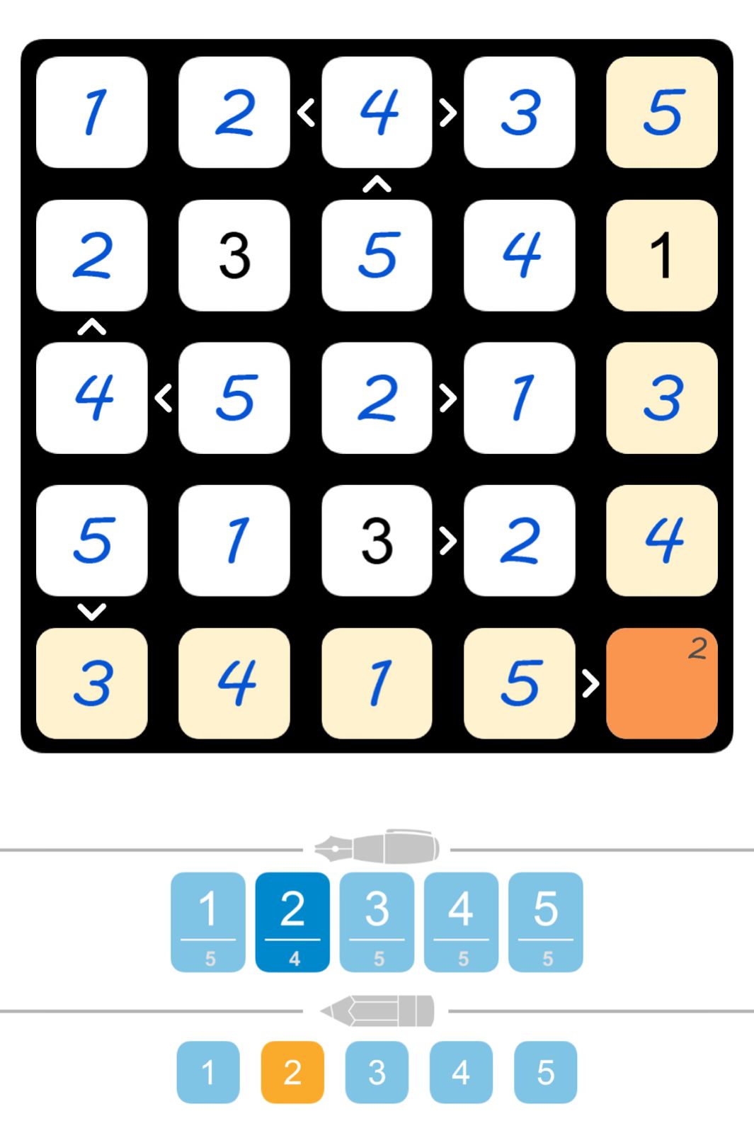 Puzzle Page Futoshiki January 7 2025