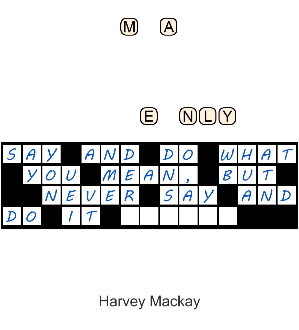 Quote on meaning by Harvey Mackay.