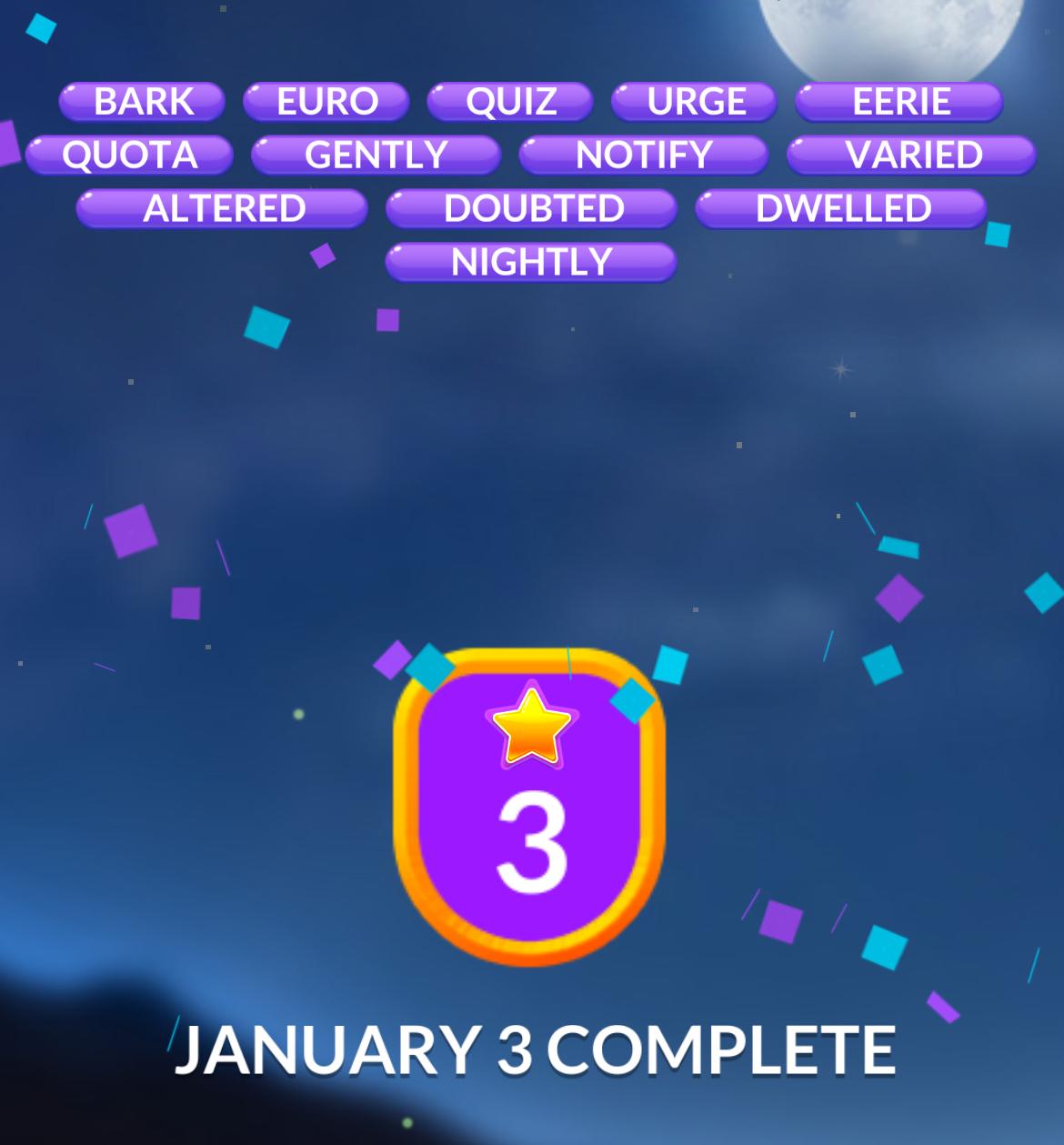 Word Stacks Daily Puzzle January 3 2025